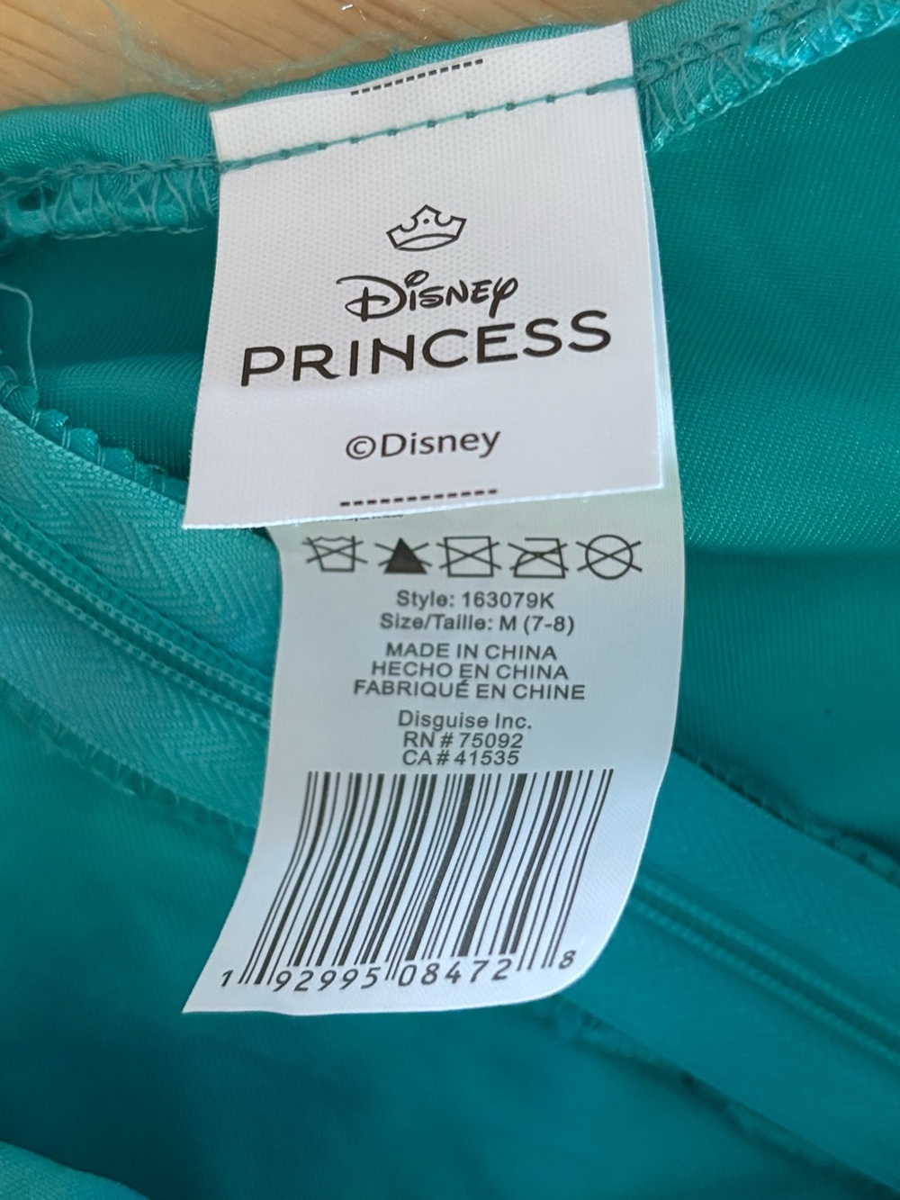 Disney’s Aladdin Girls Jasmine Costume in size 7-8 - Picture 5 of 5